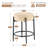 Modern Dining Chairs Set, 23.6" Counter Height Stools with Round Soft Padded Boucle Backless Seat-2019572759