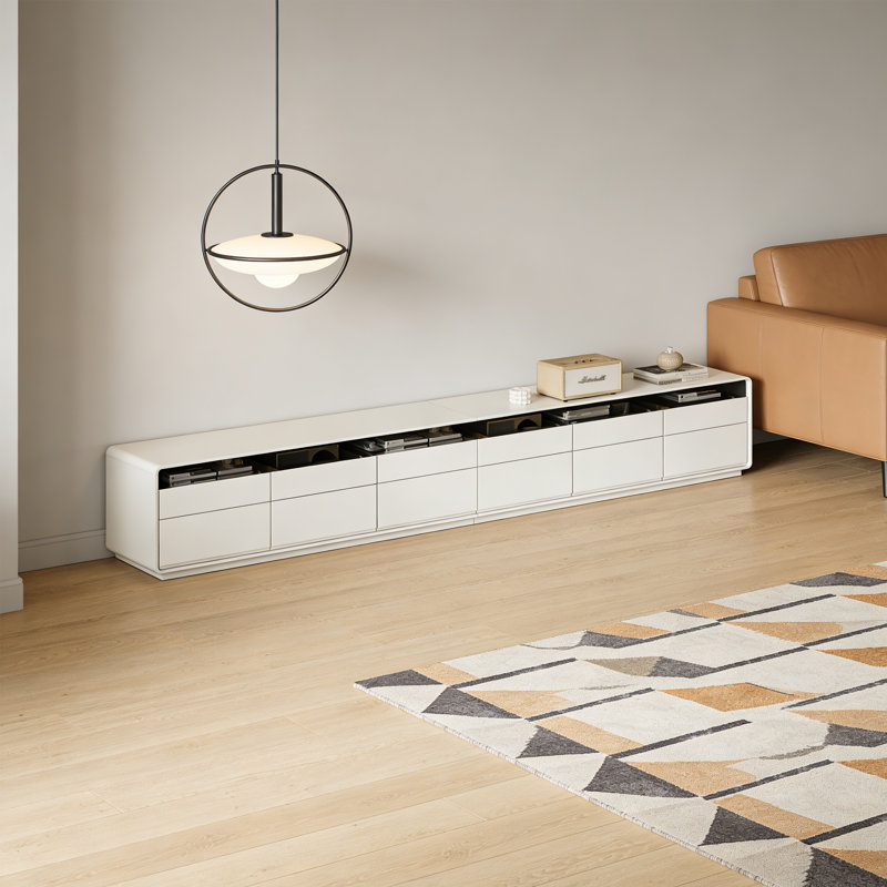 Meuble télé Modern, 110.2", Blanc