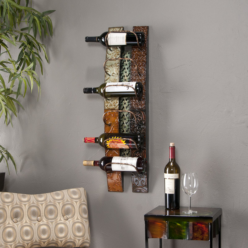Zendaya 6 Bottle Wall Mounted Wine Bottle Rack