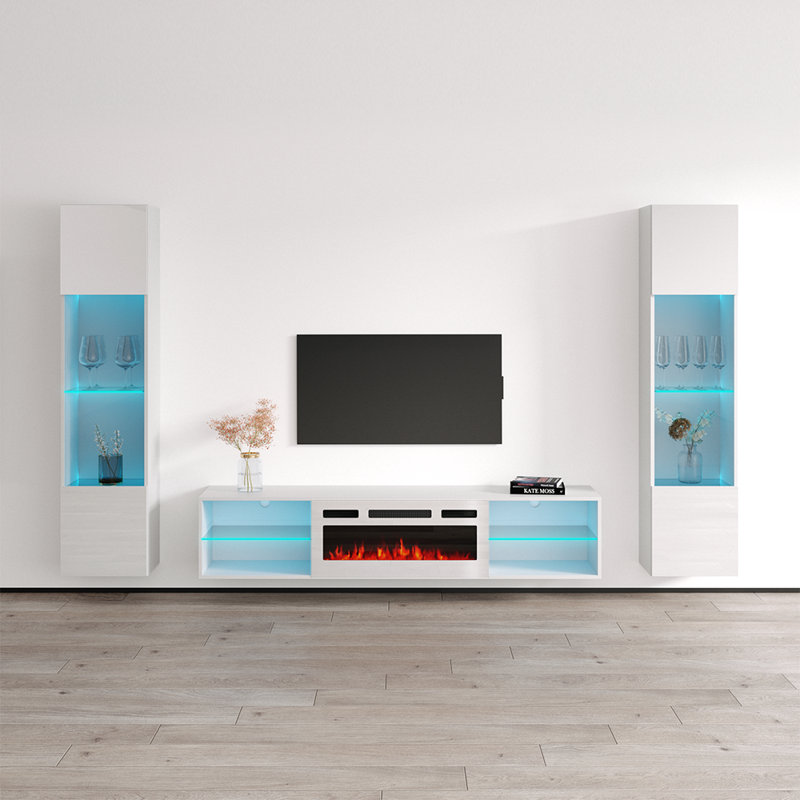 Meuble audio-vidéo Brezlin, Blanc