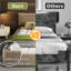 Structure de lit Cloud avec tête de lit mobile surdimensionnée et rembourrée, lit tapissier en chenille avec coin rond, support double à lattes en bois massif et en métal, aucun sommier nécessaire-1034970197