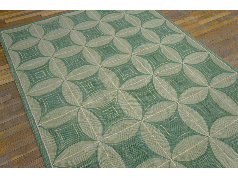 Hand Hooked Wool Geometric Area Rug