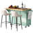 Mint Kitchen Island With Internal Storage , Rubberwood Countertop, 5 Wheels, 3 Drawers, Adjustable Shelf For Different Spaces 2 Person Suggested Capacity,-304462147