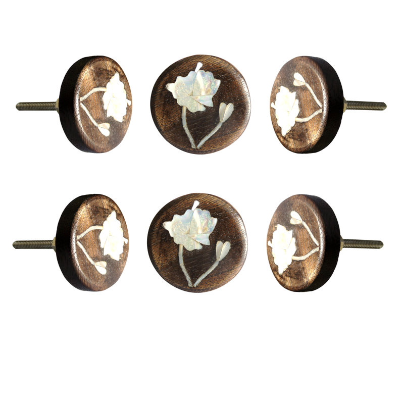 Paquet de boutons ronds 1,7 "Botanical Flower Water Lily