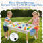 Ensemble de table et chaises d'activités pour enfants, table à dessin double face avec 2 chaises réglables, 4 bacs de rangement latéraux, jeu de sable et d'eau-377142685