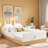 Upholstered Platform Bed With Animal-shaped Pillows And Storage Bags-11399901