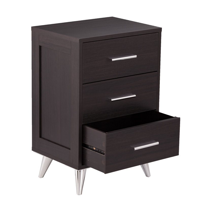 Rossignol 15.75'' W Nightstand, Black
