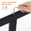 Bureau d'ordinateur, table d'ordinateur, bureau d'écriture de style industriel avec structure en métal-1607692733