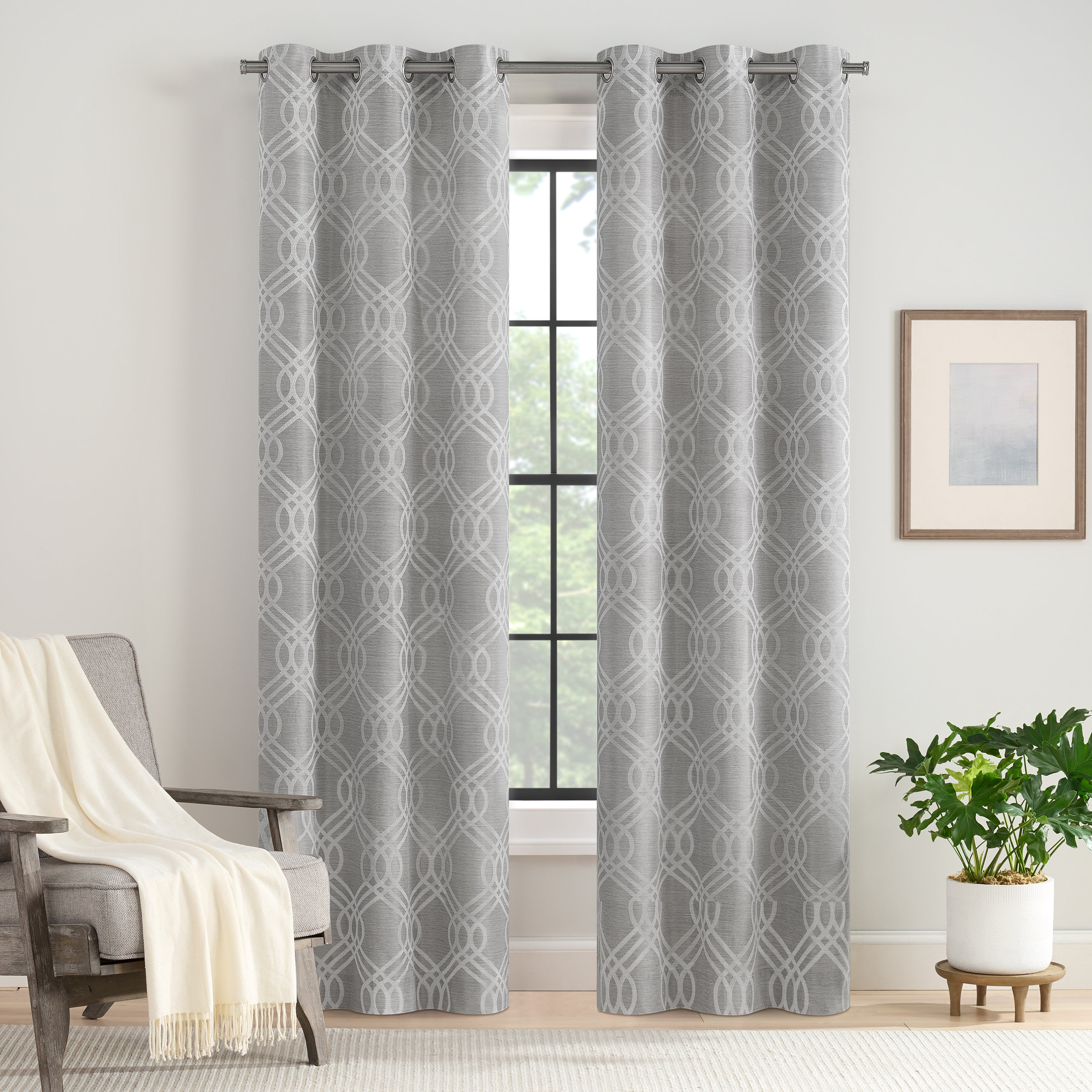 Eclipse Neva Magnitech 100% Blackout Curtain, Grommet Window Curtain ...