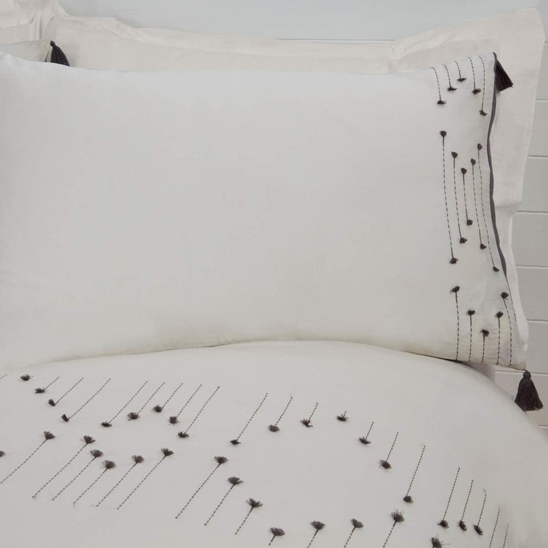 Cotton Blend Bedding, White, Single Duvet Cover + 1 Pillowcase