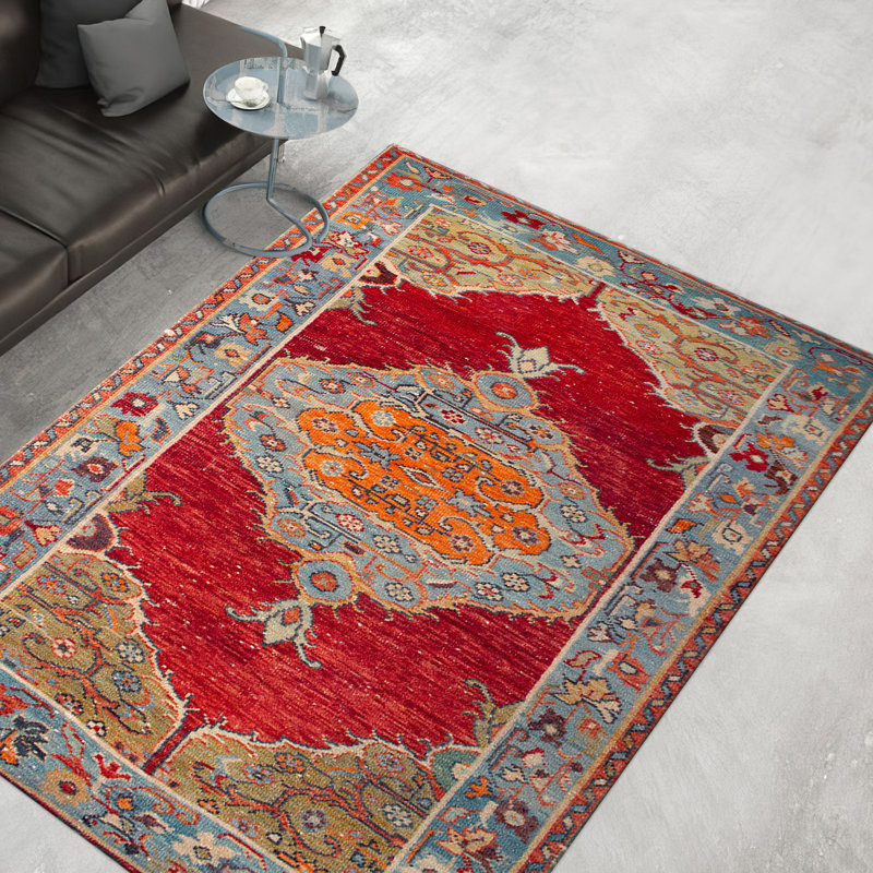Cozy Soft Non-Woven Printed Rug with Intricate Floral Design for Enhancing Home Decor, Rectangle 3'11" x 5'11"