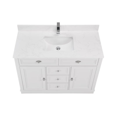 48" Solid Wood Sink Vanity  With 1' Artificial Stone Top