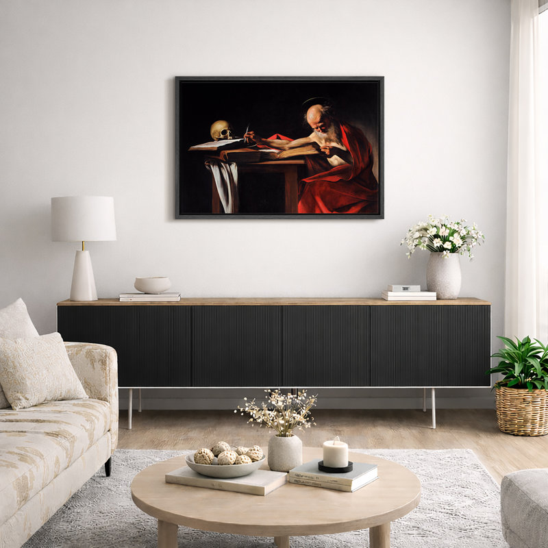«Saint Jerome», art baroque, images de salle d'étude, impression sur toile encadrée, impression numérique, H 24 po x l 36 po