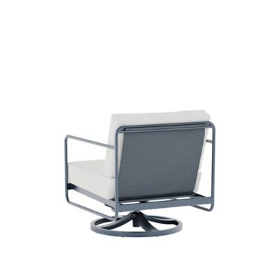 Oasis Outdoor Swivel Lounge Chair, Blue, White
