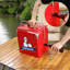 Glacière en métal de style rétro Yakimoto 13L - Glacière rétro avec ouvre-bouteille intégré | Glacière de voyage portative isotherme robuste pour pique-nique, camping et transats - rouge