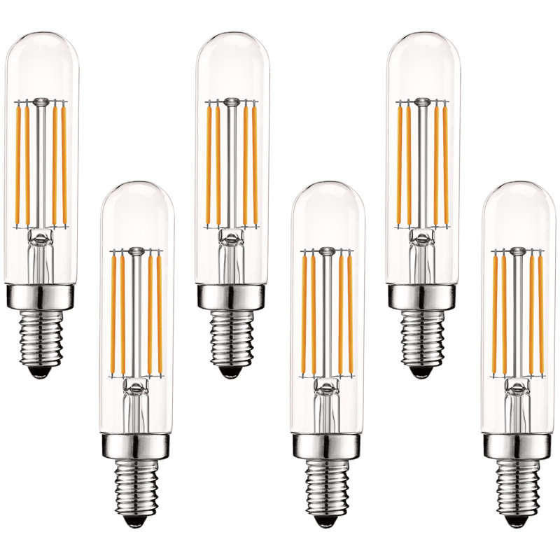 Ampoule de 5 watts (40 watts équivalente), del T 6,5, ampoule à intensité variable, blanc warrm (2700K) E12/base à candélabre