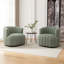 Fauteuil demi-tonneau pivotant rembourré Bryonie-1787267307
