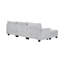 Canapé modulaire réversible en L 4 pièces avec repose-pieds 4 pièces 100 po Corduroy