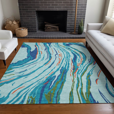 Tapis ivoire intérieur / extérieur lavable à la machine Chayden ACN1037