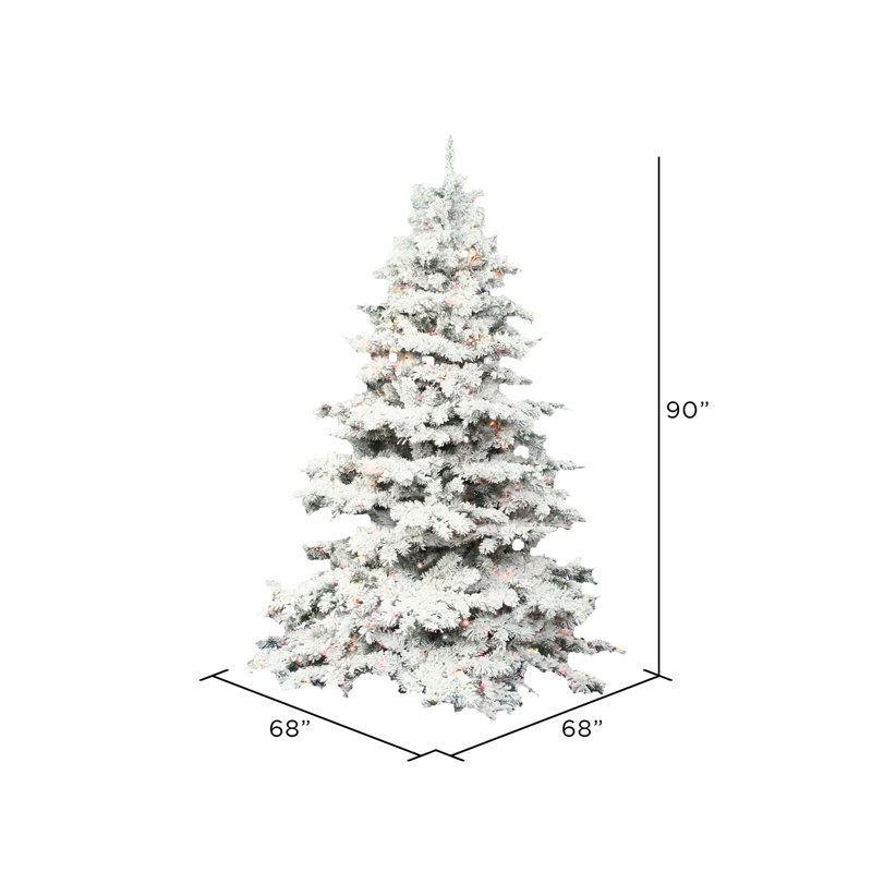Alaskan Flocked Artificial Christmas Tree, 7.5' H