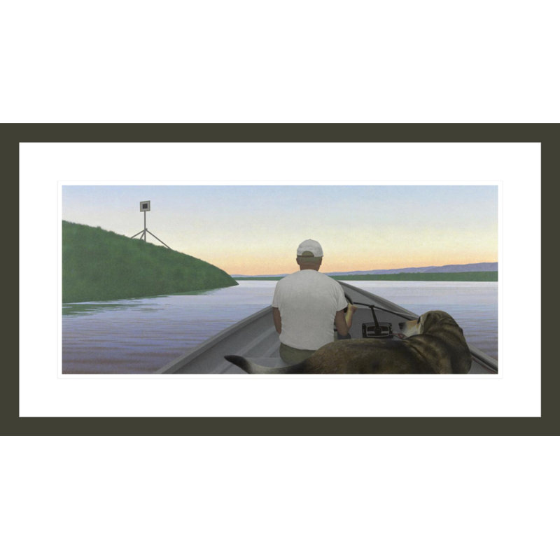 «On a River» par Alex Colville - Impression Giclée sur cadre, H 16,45 po x l 29,5 po