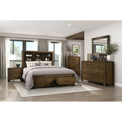 1Pc Finish Nightstand Of 2X Drawers Rustic Aesthetic Bedroom Furniture 1Pc Bedside Cabinet