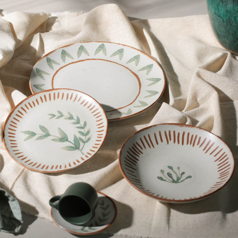 Magari Dessert Plate 7.63" Ceramic Stoneware - Microwave, Oven, and Dishwasher Safe, by Porto Brasil, Ivory