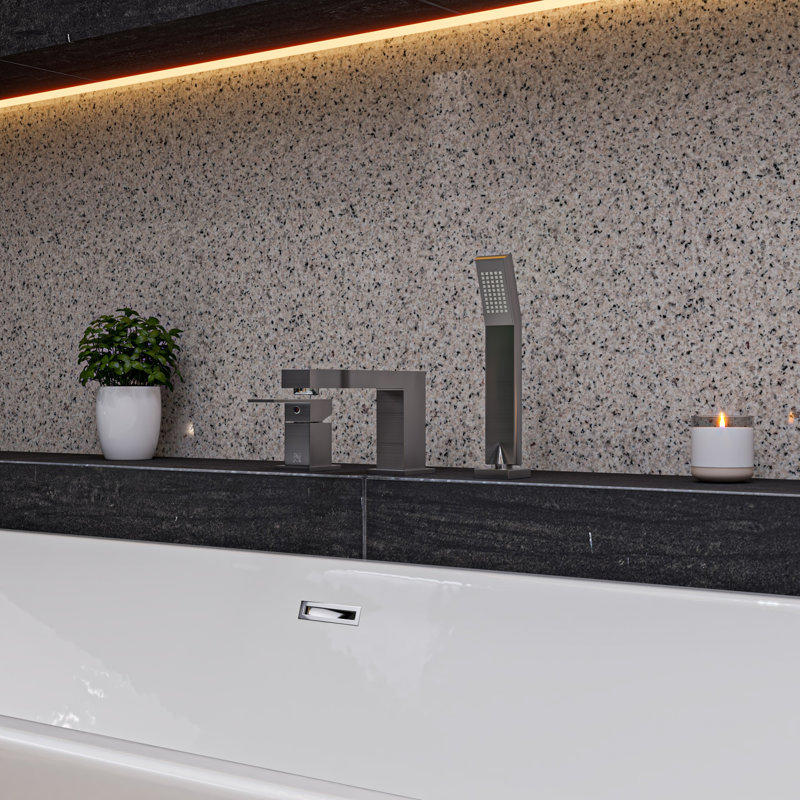 1 Roman Tub Faucet and Diverter, Brushed Nickel