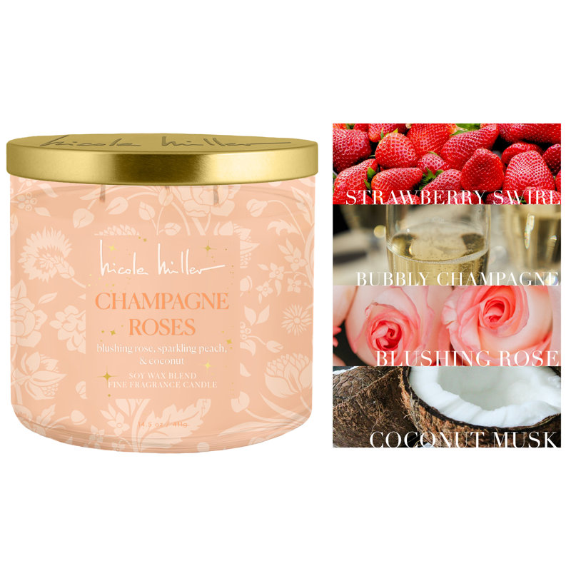 Bougie parfumée avec support en verre, Orange