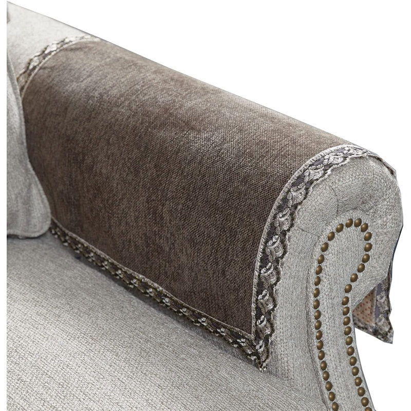 Housses pour accoudoirs de canapé, housses de canapé antidérapantes en dentelle Ensemble de 2 housses de canapé pour accoudoirs de canapé inclinables lavables