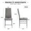 Ensemble de 2 chaises de salle à manger en cuir avec dossier haut moderne et rembourré et pieds en métal pour la cuisine, la salle à manger et le salon-1105358915-1105358914