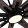 72 In.Integarted Led Large Black Double Finish Ceiling Fan With Remote Control
