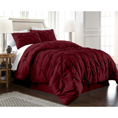 Berlin Pintuck Microfiber 3-Piece Comforter Set