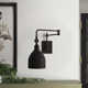 Seraphine Single Light Steel Dimmable Swing Arm Sconce