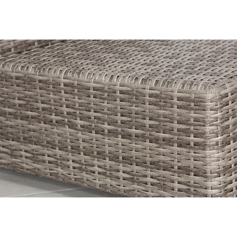 Ensemble de canapé de patio en osier 6 places avec table basse Lsi