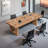 Modern Industrial Rectangular Solid Wood Small Conference Table-1808203002