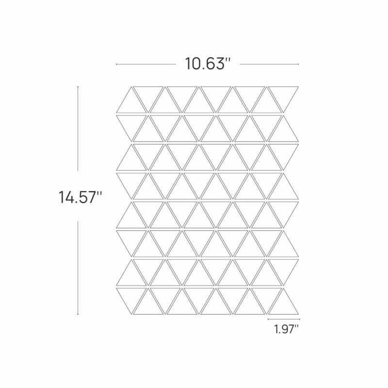 Bushwick 10.62 In. X 14.56 In. Triangle Glossy Lava Stone Mosaic Floor And Wall Tile (5.35 Sq. Ft. / Case), Green