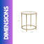 Ankrum Round Coffee Table With Glass Top