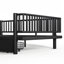Full Size Platform Bed with Storage Drawers-2014602225-2014602224