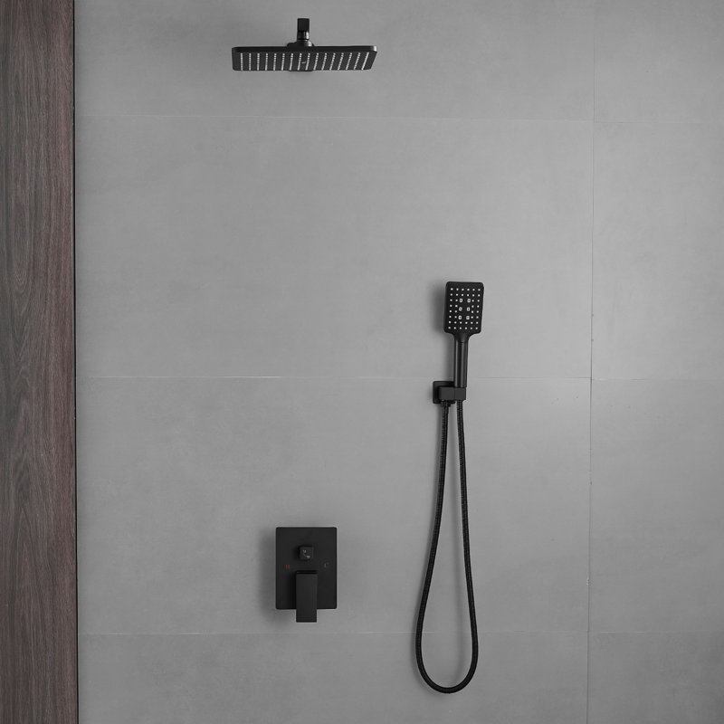 Complete Shower System, Matte Black
