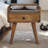 Solid Wood Newton Oak-Ish Nightstand, Brown-1888607746