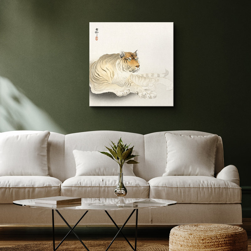 Tigre élégant, H 24 po x l 24 po x P 1,5 po, Toile tendue