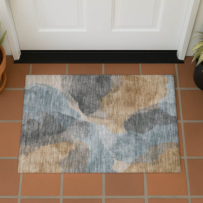 Tapis abstrait intérieur / extérieur lavable à la machine Chantille ACN2969