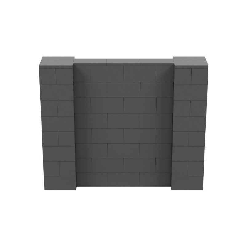 Ensemble mural 4 pi de hauteur Everblock, 60", Gris foncé