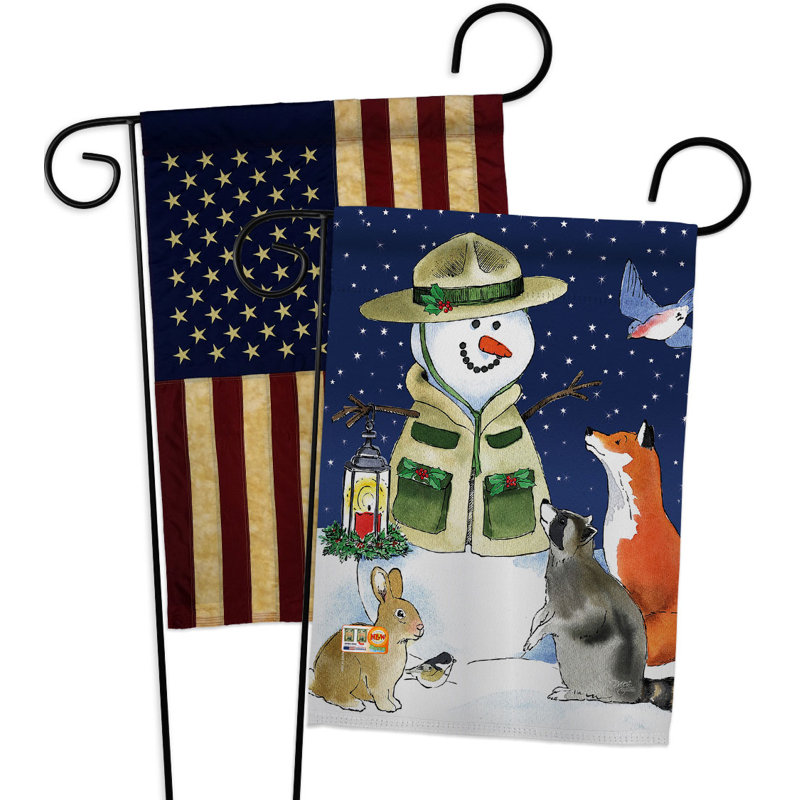 Drapeau de jardin à 2 faces en polyester / mélange de polyester 19 x 13 po