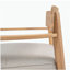 Fauteuil club en bois d'acacia avec coussin de siège, ensemble de 1