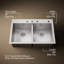 Vault™ Double Bowl Kitchen Sink with Single Faucet Hole-65097706