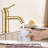 Modern Deck-Mounted Bathroom Faucet - Single Hole, Brushed Gold, Stainless Steel, 1.2 Gpm Flow, Cartridge Valve Included Hole Style, Effortless Installation For-125036428