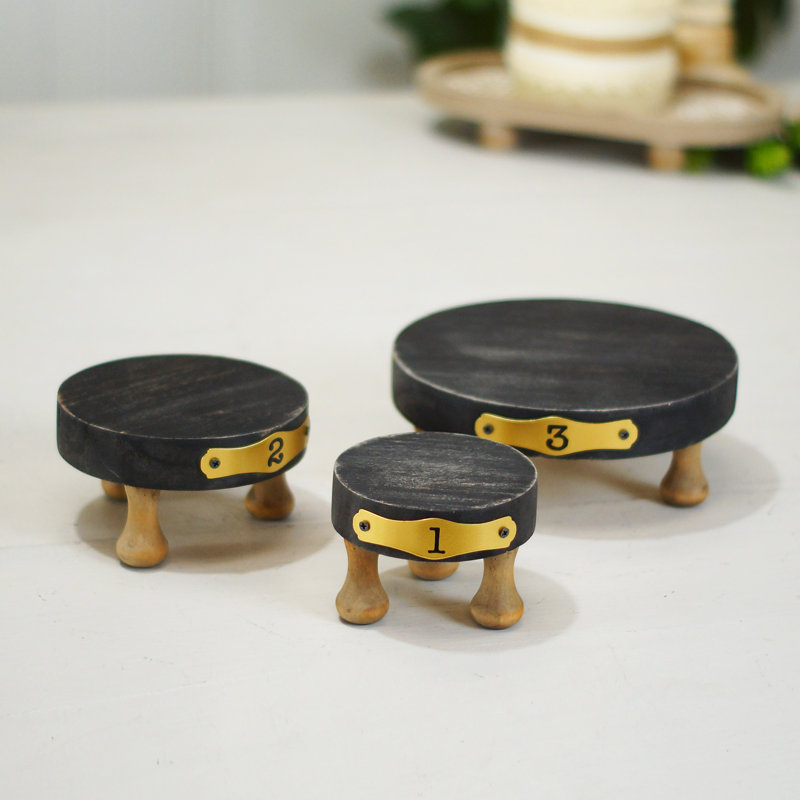 Ensemble de 3 contremarches en bois 7 po