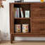 Buffet de rangement rétro et simple en bois massif-1605090904